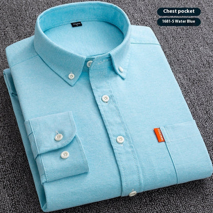 Pure Cotton Washed Oxford Woven Shirts Men floriamart