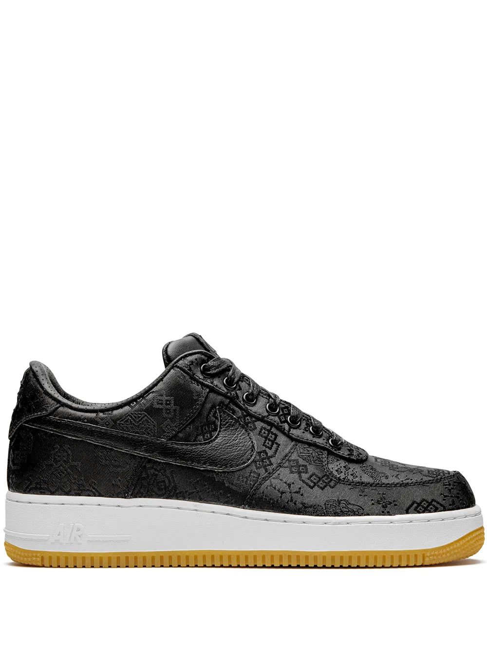 Nike X Fragment X Clot Air Force 1 07 Black Silk Sneakers floriamart.shop