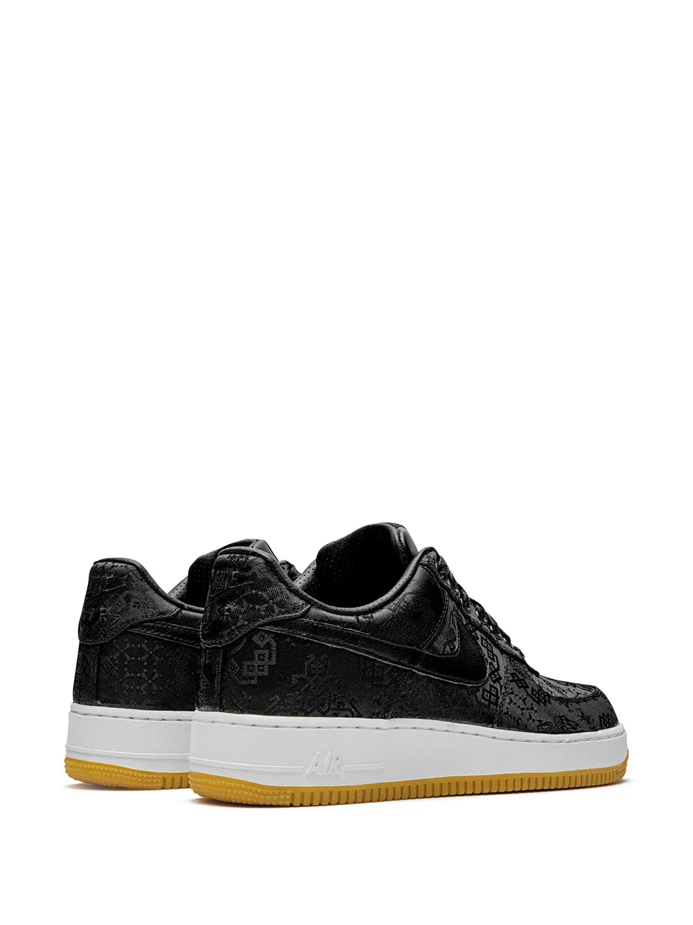 Nike X Fragment X Clot Air Force 1 07 Black Silk Sneakers floriamart.shop
