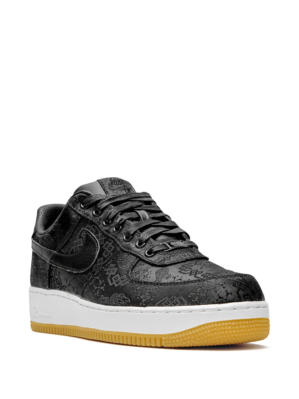 Nike X Fragment X Clot Air Force 1 07 Black Silk Sneakers floriamart.shop