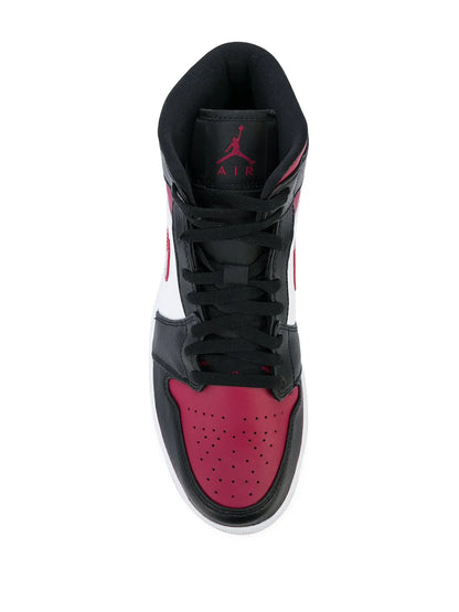 Air Jordan 1 Mid Bred Toe Sneakers
