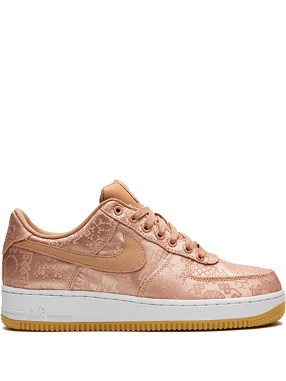 Nike X Clot Air Force 1 Prm Rose Gold Silk Sneakers floriamart.shop