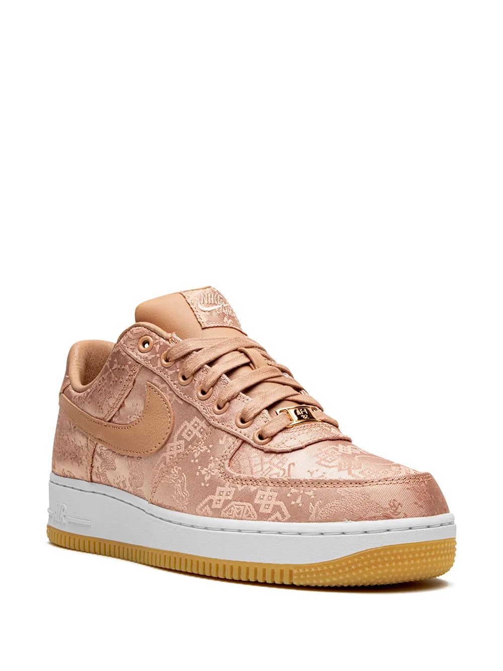 Nike X Clot Air Force 1 Prm Rose Gold Silk Sneakers floriamart.shop