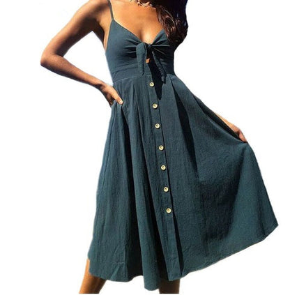 Women Summer Dresses Sleeveless Backless Strap Long Close-fitting Sheath Female Party Evening Dresses Vestidos floriamart