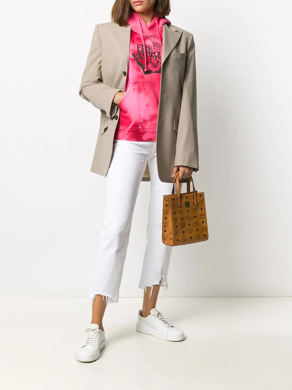 MCMmonogram print tote bag