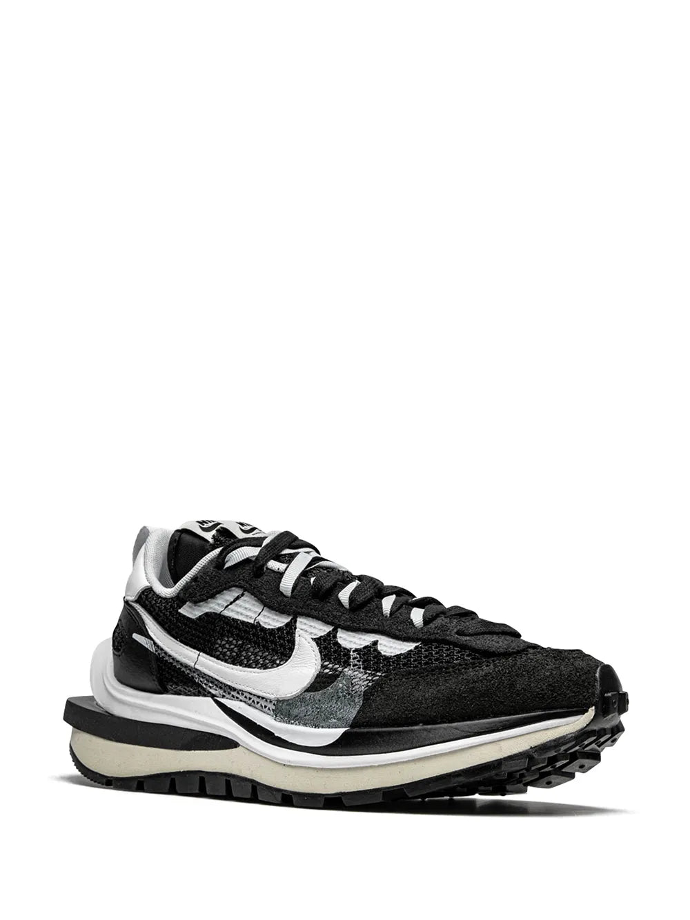 Nike X Sacai Vaporwaffle Black White Sneakers floriamart.shop