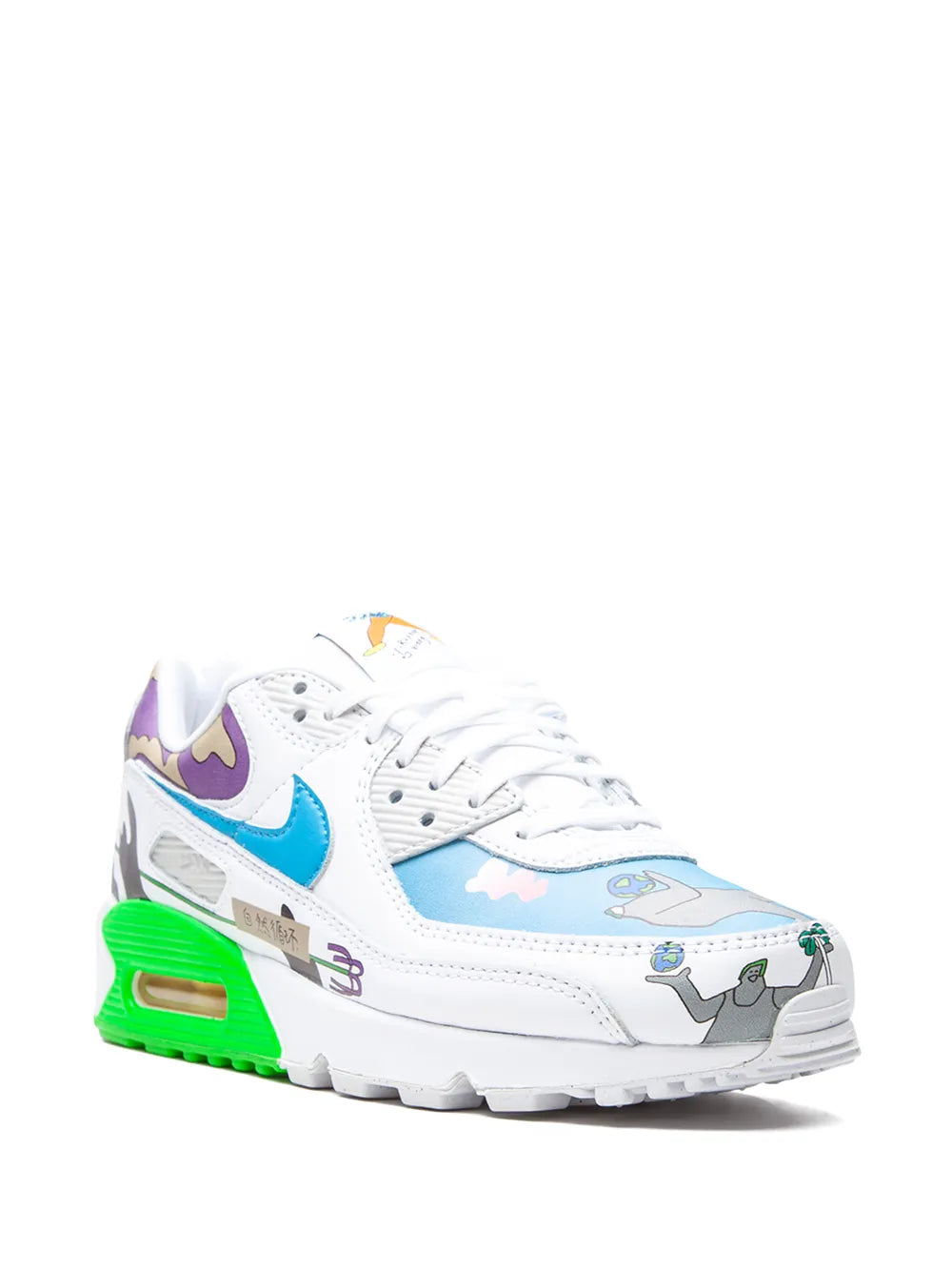 Nike X Ruohan Wang Flyleather Air Max 90 Qs Sneakers floriamart.shop