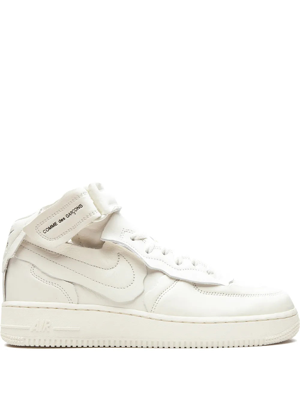 Nike X Comme Des Gar n Air Force 1 Mid White Sneakers floriamart.shop