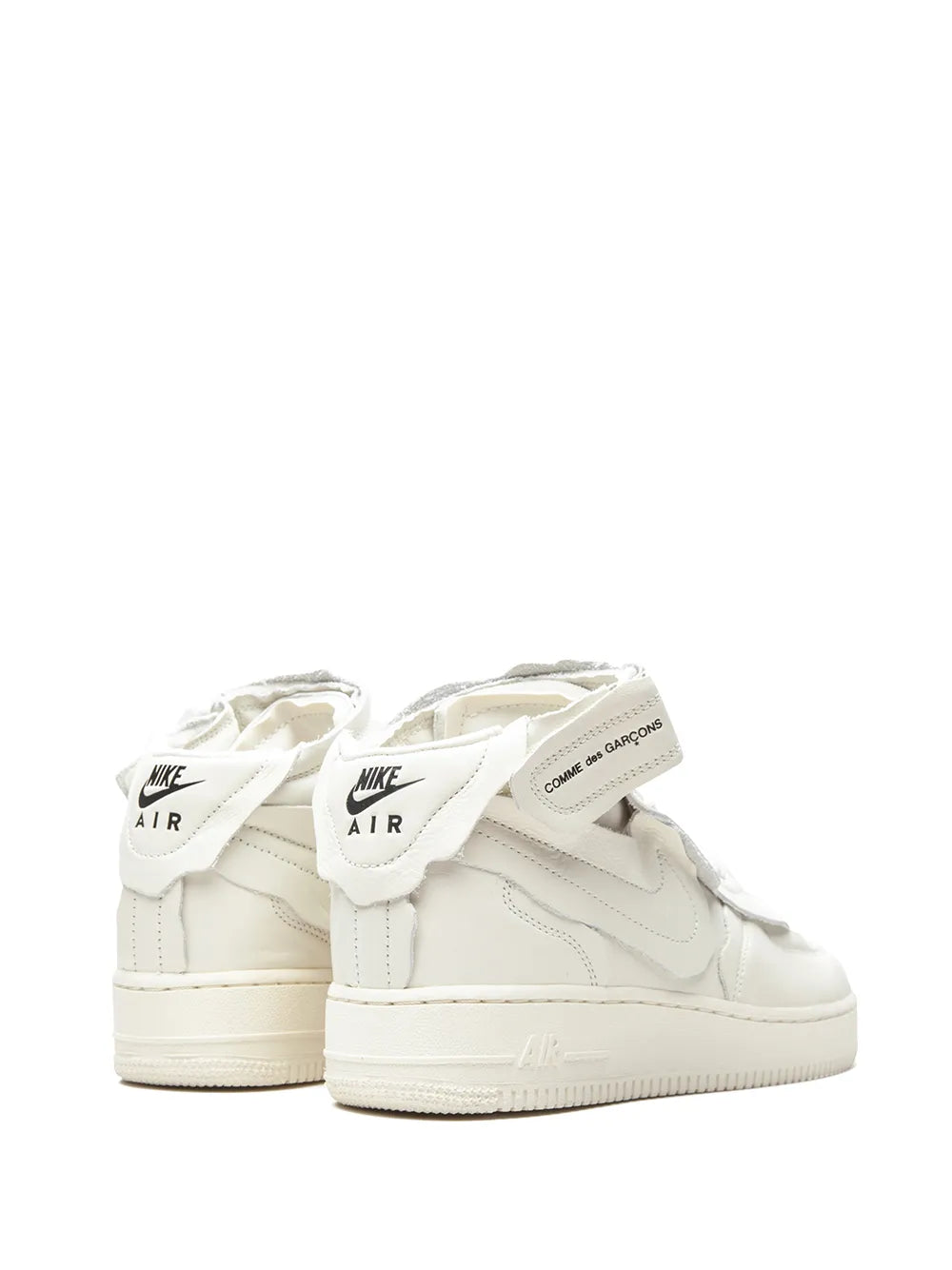 Nike X Comme Des Gar n Air Force 1 Mid White Sneakers floriamart.shop