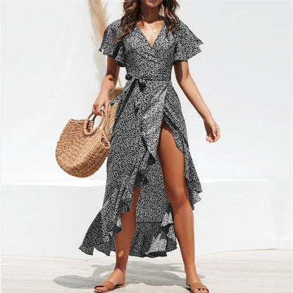 Printed Chiffon Dress Women Long Dresses floriamart