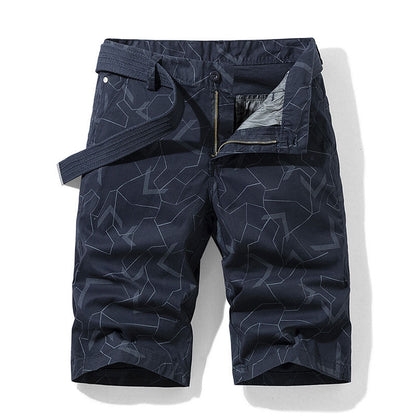 Geometric Print Straight Casual Shorts Men floriamart