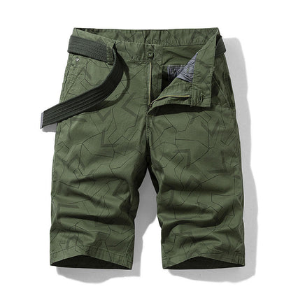 Geometric Print Straight Casual Shorts Men floriamart