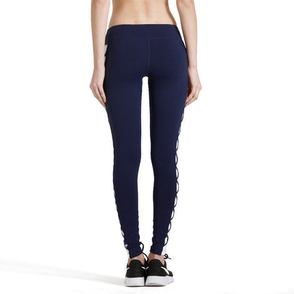 Fitness Trousers Sweatpants Stretch Tights Mid-Waist Yoga Women Quick-Drying Thin floriamart