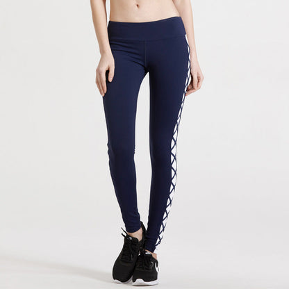 Fitness Trousers Sweatpants Stretch Tights Mid-Waist Yoga Women Quick-Drying Thin floriamart