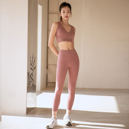 European And American Beauty BackSports Fitness Tights Women floriamart