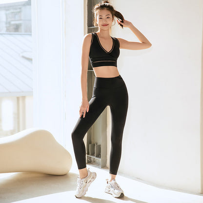 European And American Beauty BackSports Fitness Tights Women floriamart
