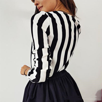 Autumn Casual Ladies Office Blouses Sexy Top floriamart