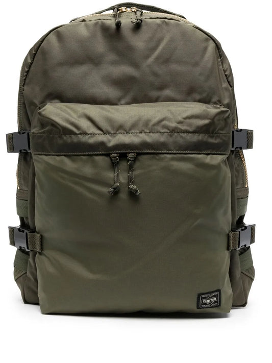 Porter-Yoshida & Co.logo patch buckled backpack
