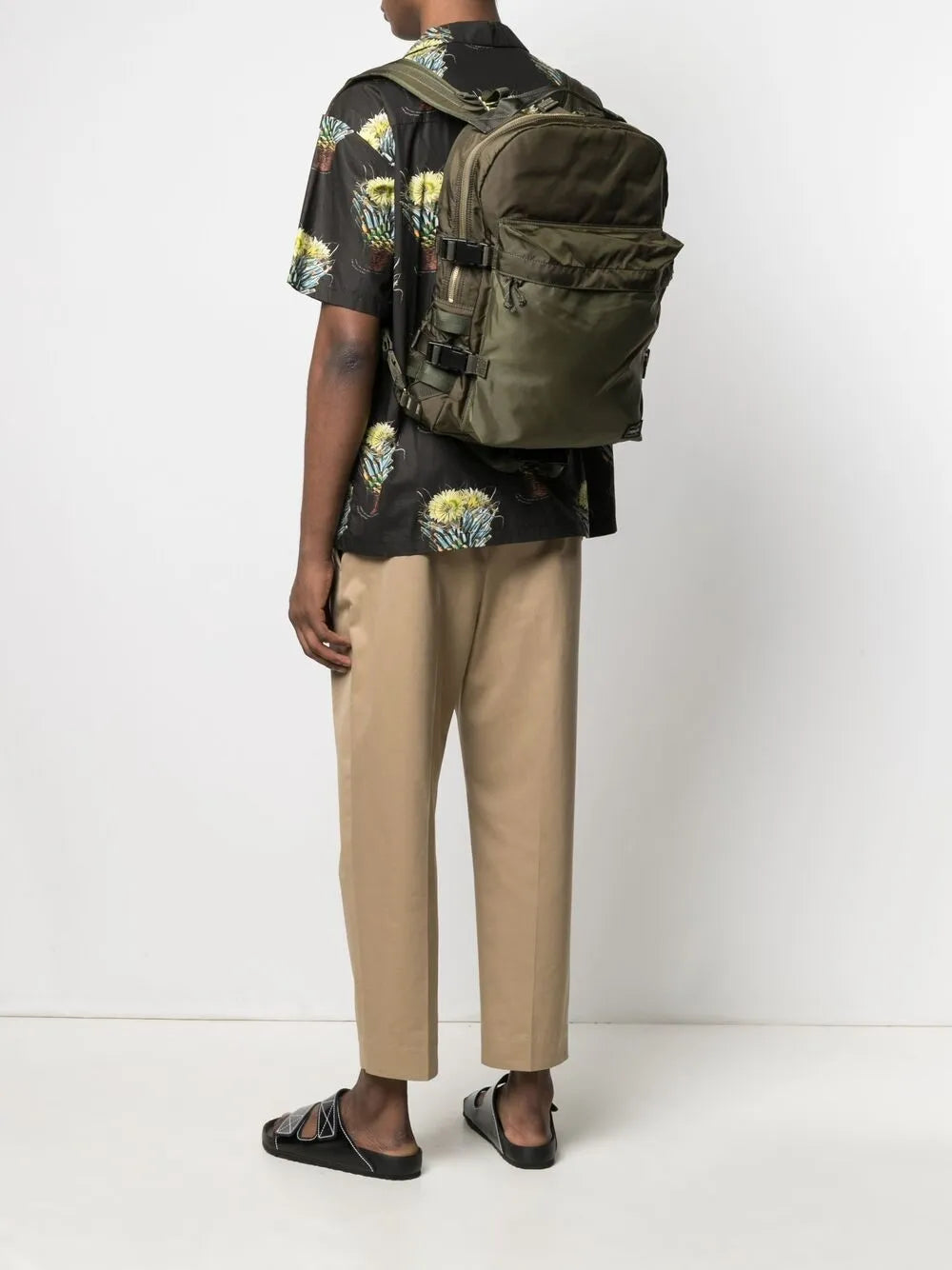 Porter-Yoshida & Co.logo patch buckled backpack