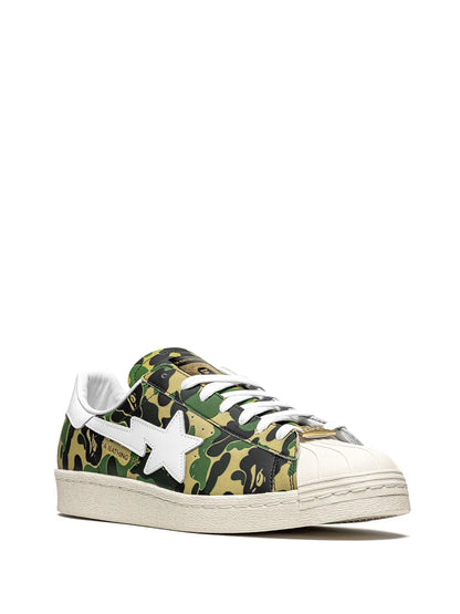 adidas X Bape Superstar Green Camo Sneakers