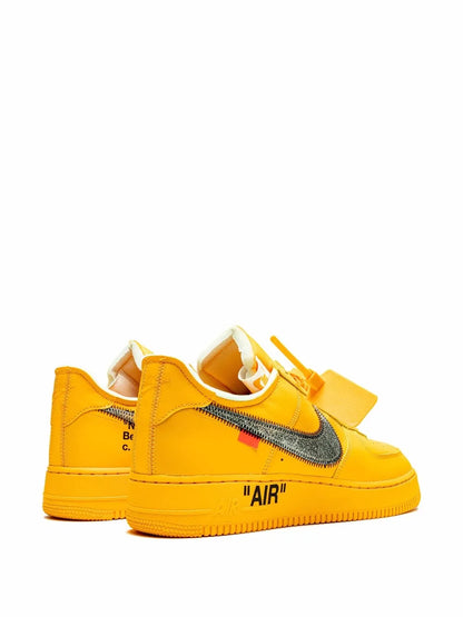 Nike X Off-White Air Force 1 Low University Gold Sneakers floriamart.shop