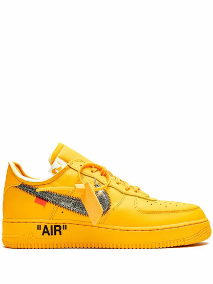 Nike X Off-White Air Force 1 Low University Gold Sneakers floriamart.shop
