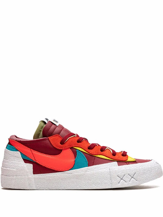 Nike X Kaws X Sacai Blazer Low Red Sneakers floriamart.shop