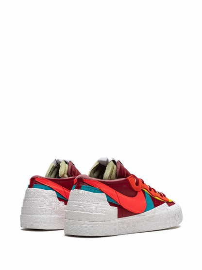 Nike X Kaws X Sacai Blazer Low Red Sneakers floriamart.shop