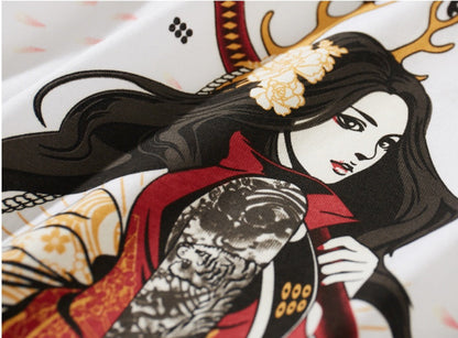 Cotton Embroidered Short Sleeve T-Shirts For Men And Women Couples floriamart
