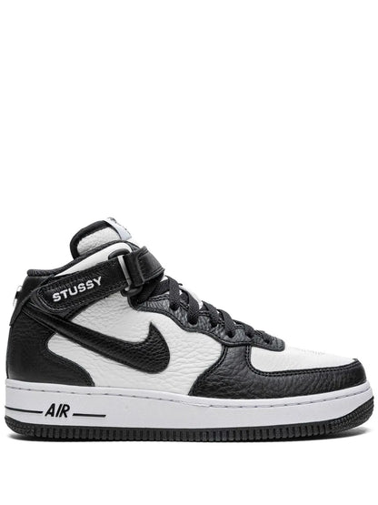 Nike X St sy Air Force 1 Mid Light Bone Black Sneakers floriamart.shop