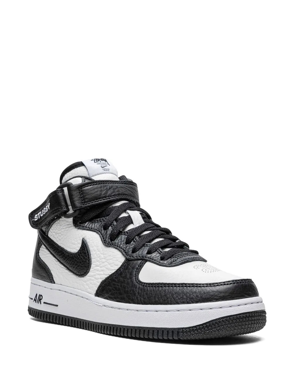 Nike X St sy Air Force 1 Mid Light Bone Black Sneakers floriamart.shop