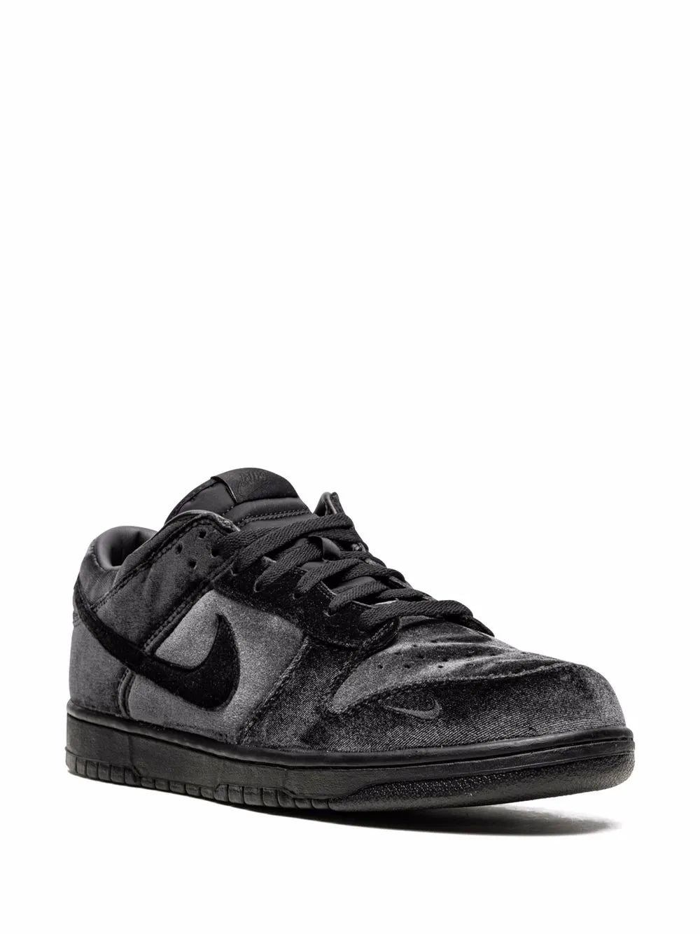 Nike X Dover Street Market Dunk Low Triple Black Velvet Sneakers floriamart.shop