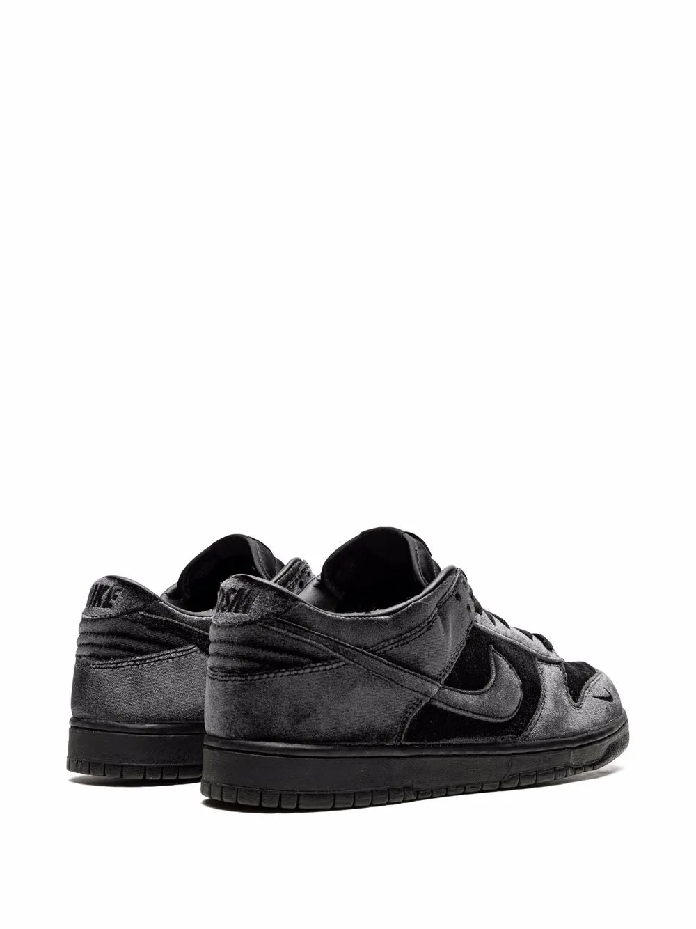 Nike X Dover Street Market Dunk Low Triple Black Velvet Sneakers floriamart.shop
