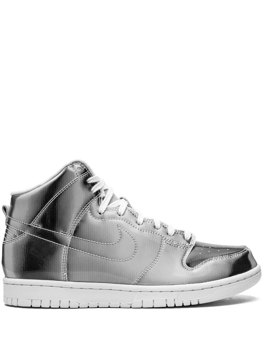 Nike X Clot Dunk High Metallic Silver Sneakers floriamart.shop