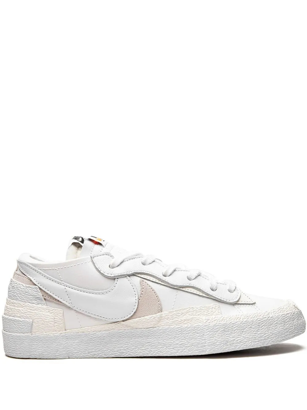 Nike X Sacai Blazer Low White Patent Leather Sneakers floriamart.shop