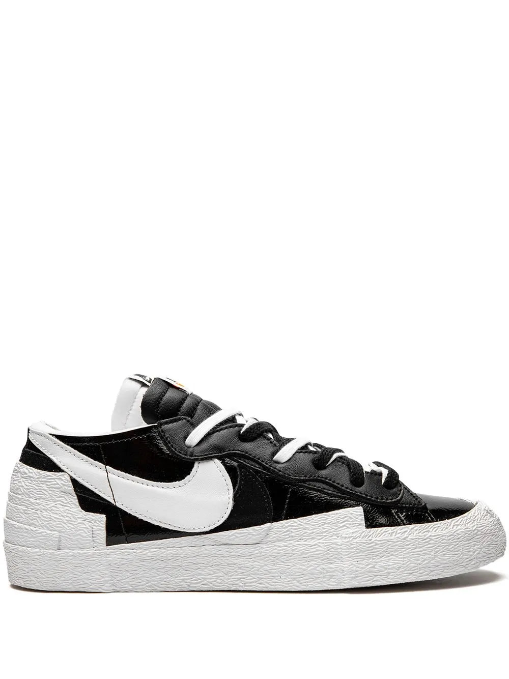 Nike X Sacai Blazer Low Black Patent Leather Sneakers floriamart.shop