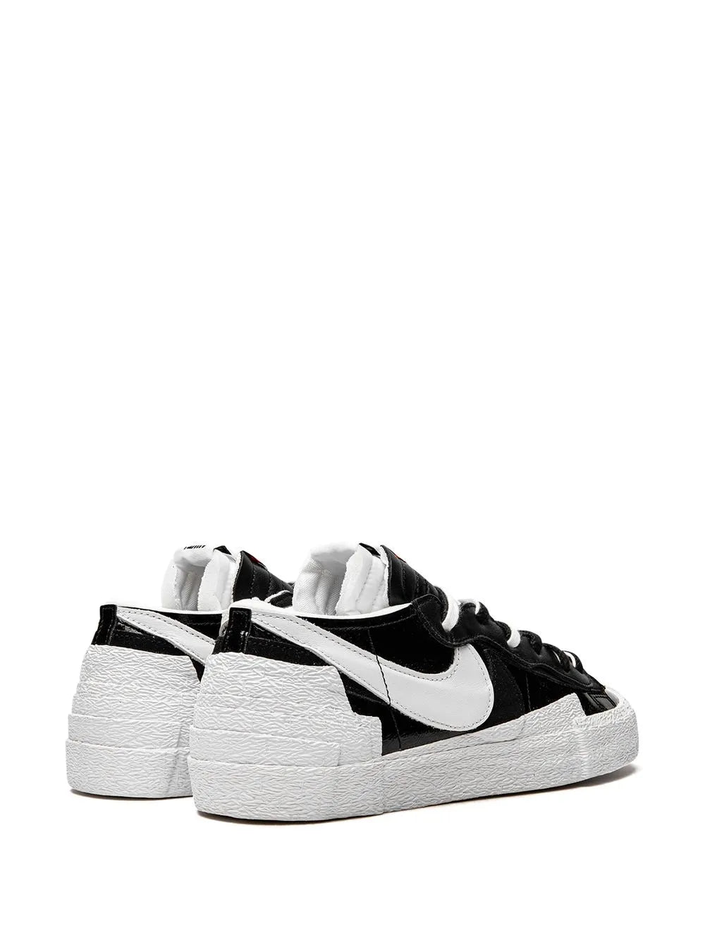 Nike X Sacai Blazer Low Black Patent Leather Sneakers floriamart.shop