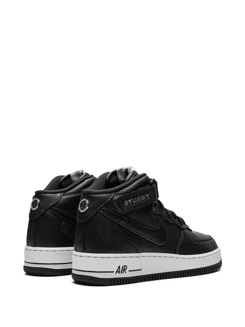 Nike X Stussy Air Force 1 Mid Black Sneakers floriamart.shop
