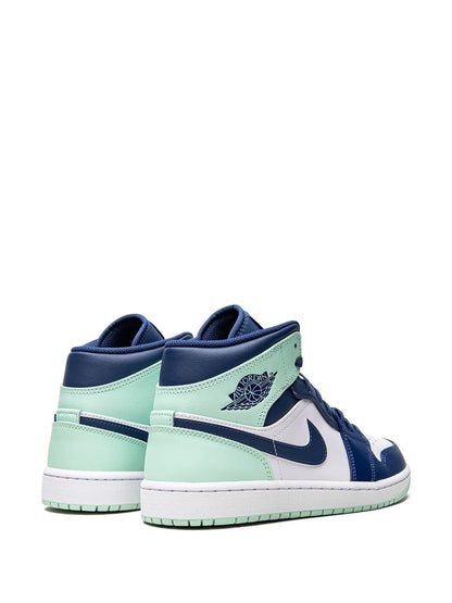 Air Jordan 1 Mid Blue Mint Sneakers