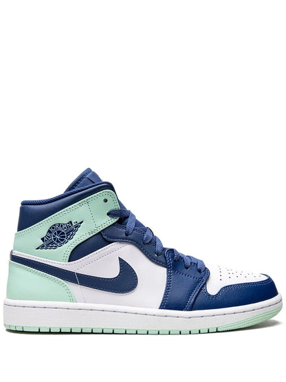 Air Jordan 1 Mid Blue Mint Sneakers