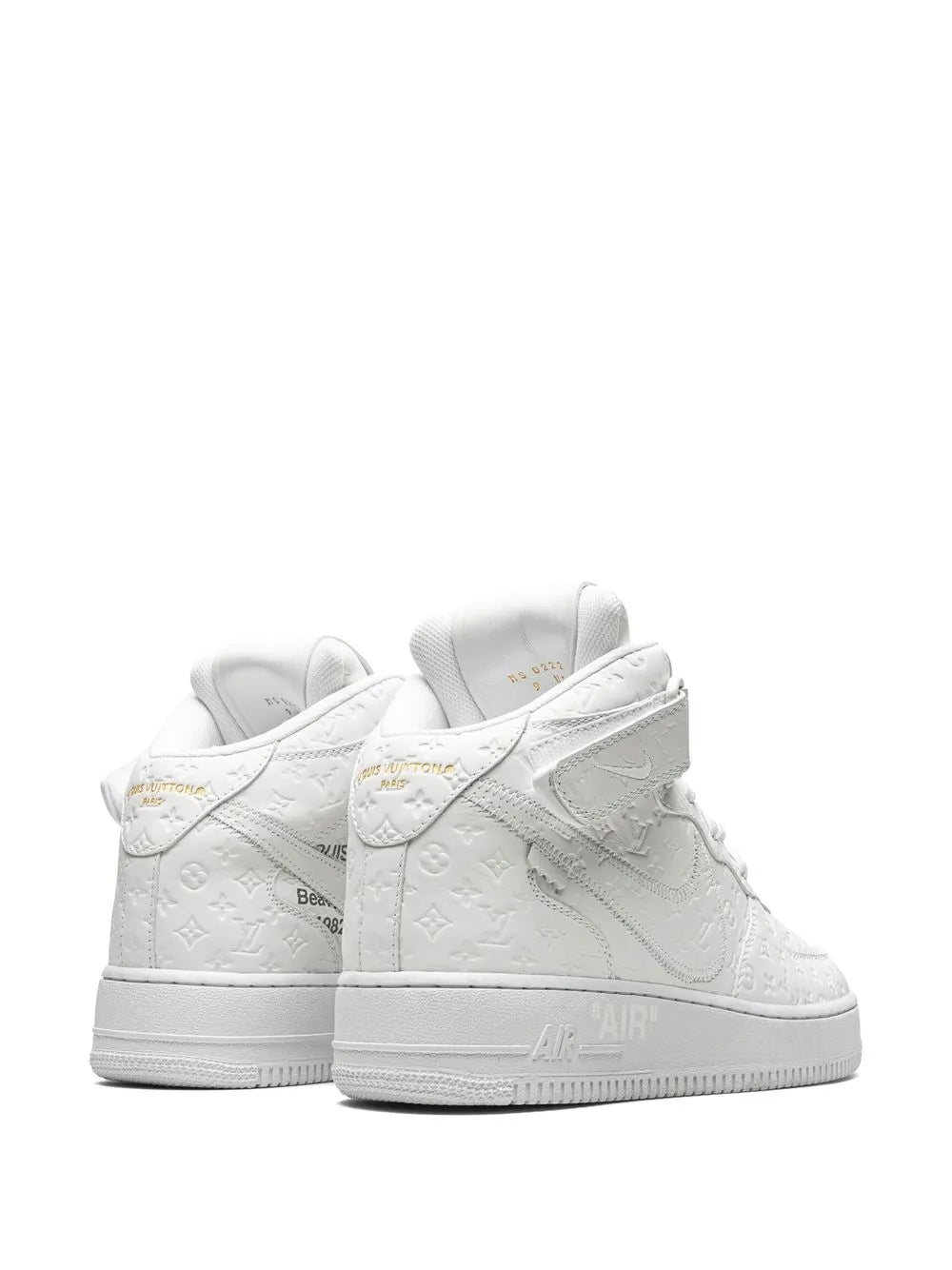 Nike X Louis Vuitton X Virgil Abloh Air Force 1 Mid White/White Sneakers floriamart.shop