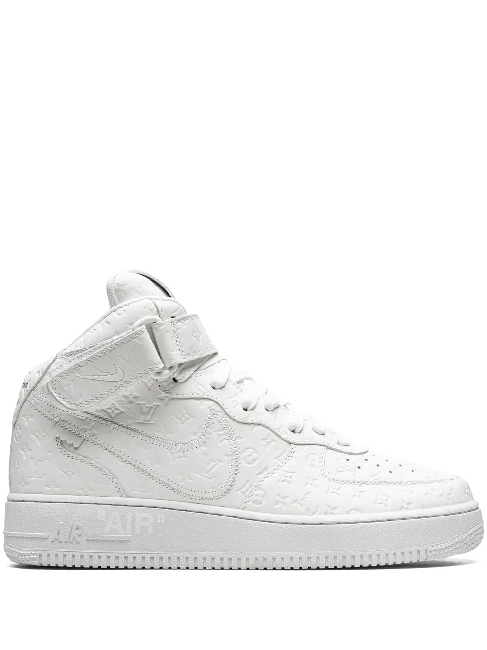 Nike X Louis Vuitton X Virgil Abloh Air Force 1 Mid White/White Sneakers floriamart.shop