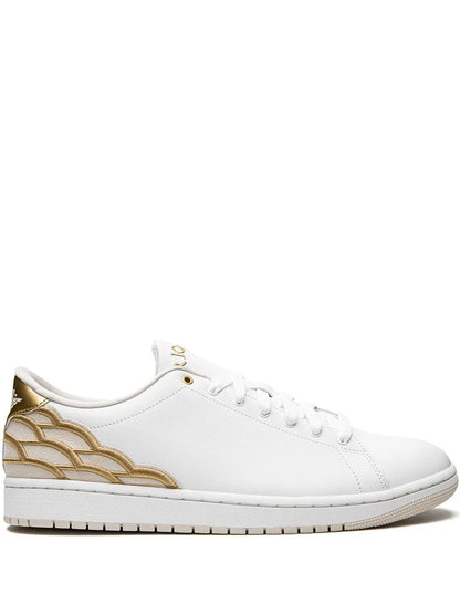 Air Jordan 1 Centre Court White/Metallic Gold/Light Ore Sneakers