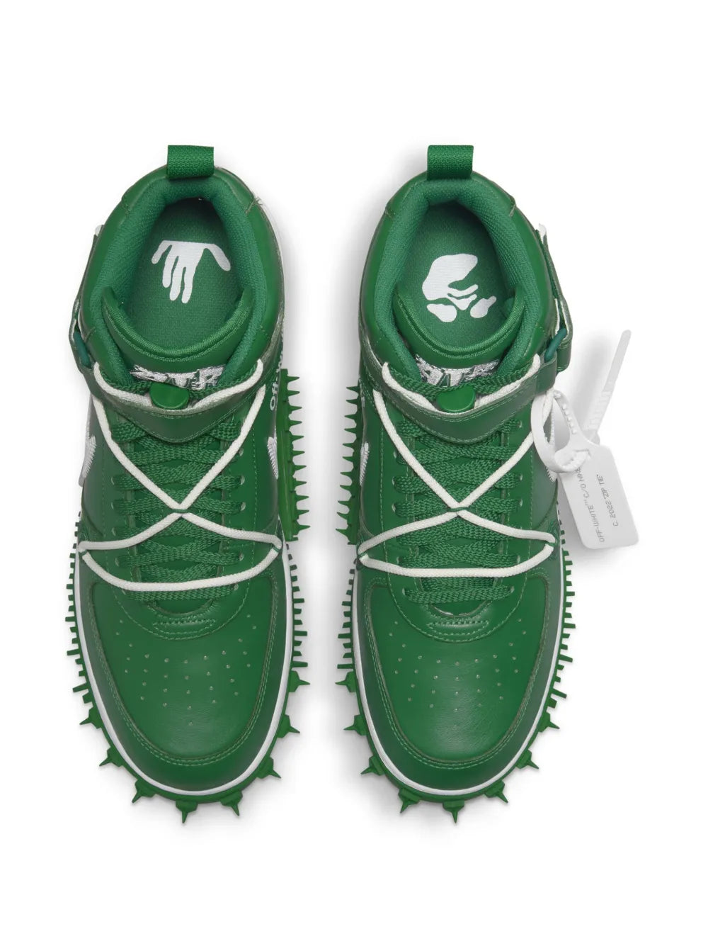 Nike X Off-White Air Force 1 Mid Pine Green Sneakers floriamart.shop