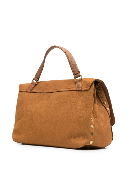 Zanellatotwist-lock calf leather tote bag