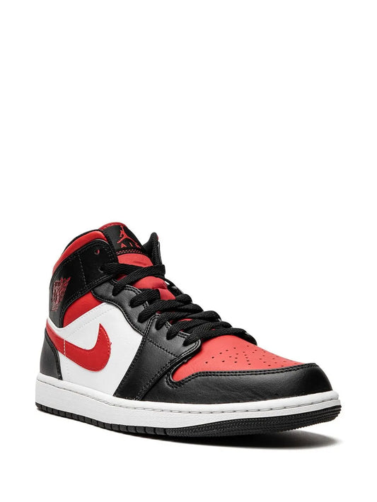 Air Jordan 1 Mid Bred Toe Sneakers