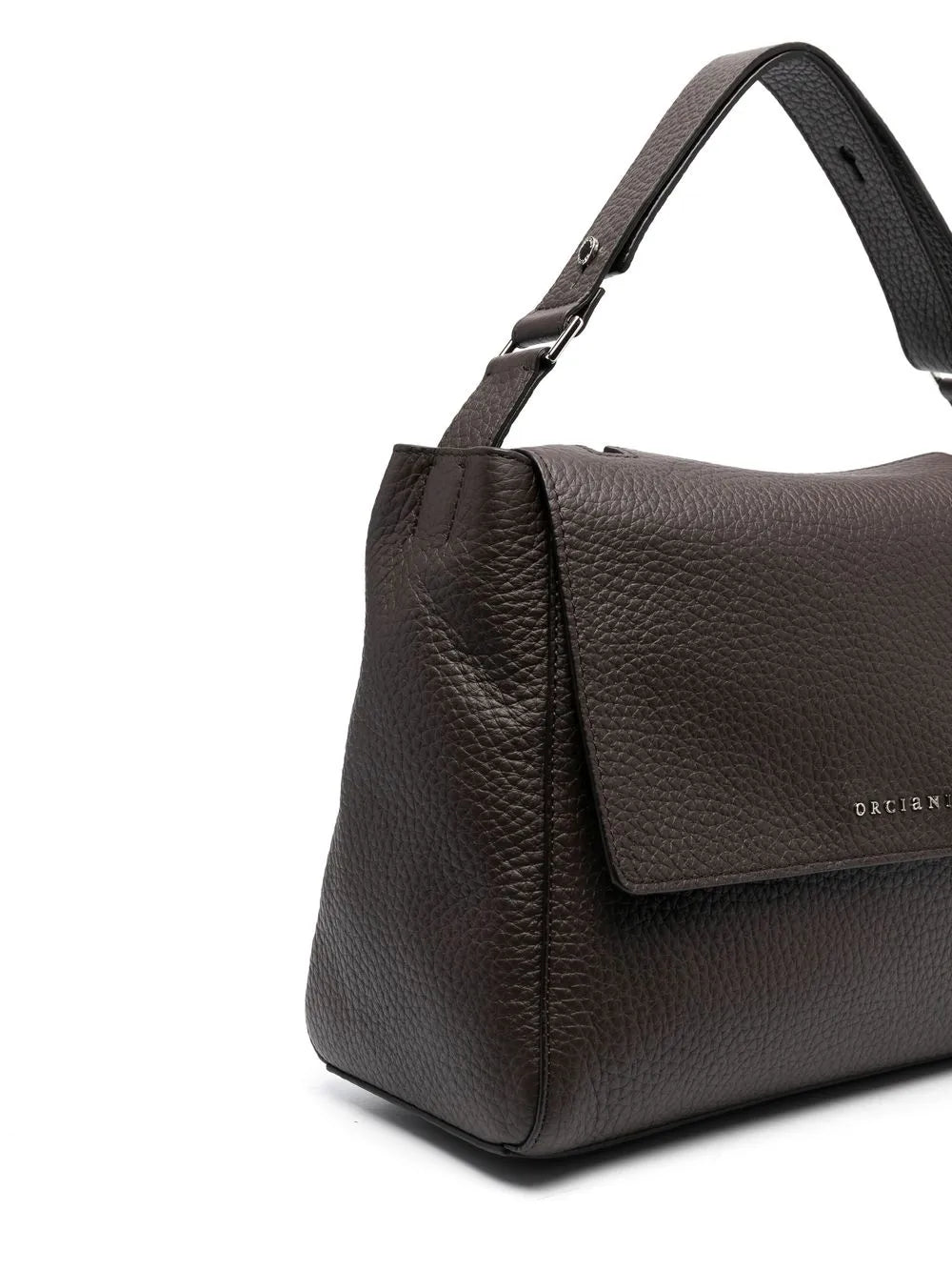 Orcianilogo-lettering leather bag