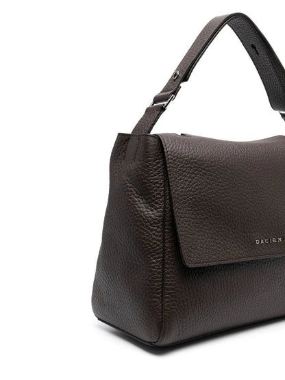 Orcianilogo-lettering leather bag