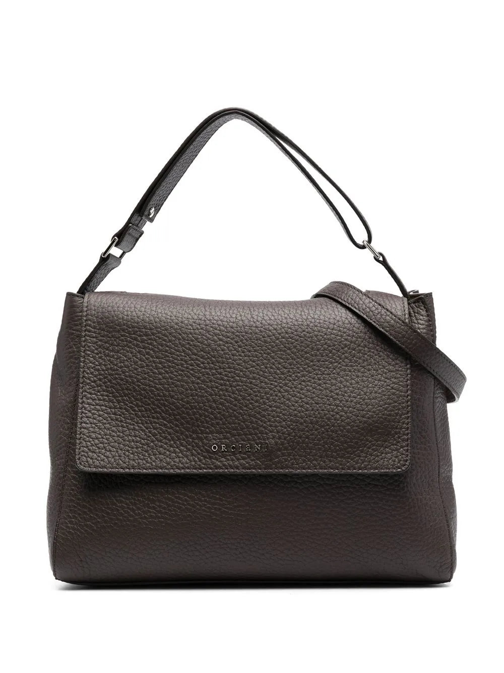 Orcianilogo-lettering leather bag