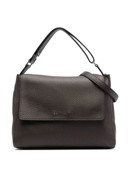 Orcianilogo-lettering leather bag